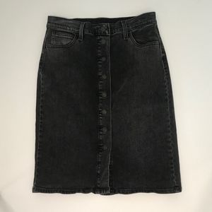 Levi's Black Button Down Denim Pencil Skirt
